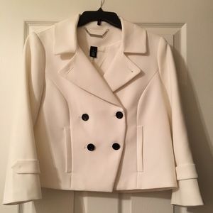 White House Black Market Cream Blazer